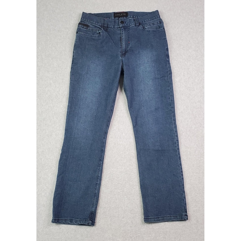 Hylete Jeans Tag Size 32x30 Fits 31X29 Blue Stretch Denim Athletic Fit